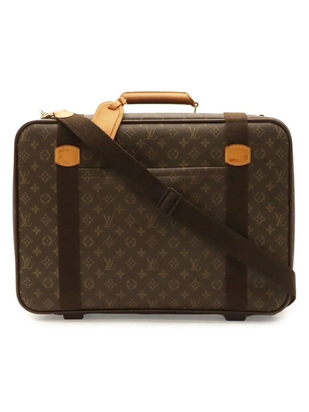 Louis Vuitton Monogram Satellite 53 Suitcase Travel Bag Purse 2-Way